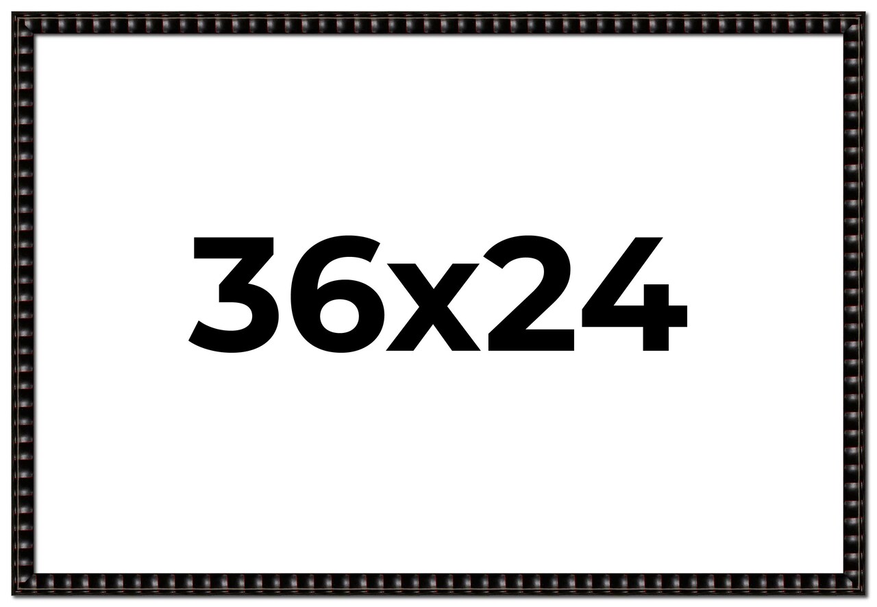 36x24 Bamboo Picture Frame with UV-Resistant Acrylic & Acid Free Backing, Available in 4 Finishes - Brown, Black, Gold, and Natural